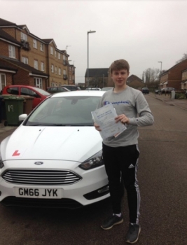 Congratulations to Lewis on passing your test....