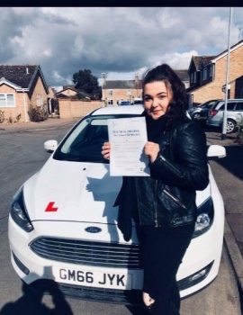 Congratulations to Georgia on passing your test...