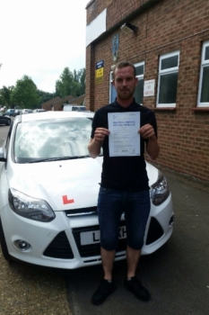 Congratulations to Ashley from March who passed his test on 21st June....