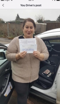 Congratulations to Sara on passing your test....