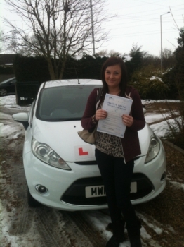 Congratulations to Amy from Wisbech who passed her driving test on the 24th January 2013....