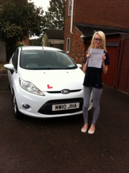 Congratulations to Jodie from March who passed her test on 1st September....