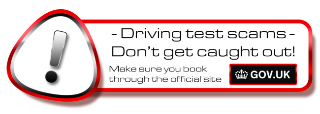 Don´t get scammed! book your theory or driving test in March on the .gov site